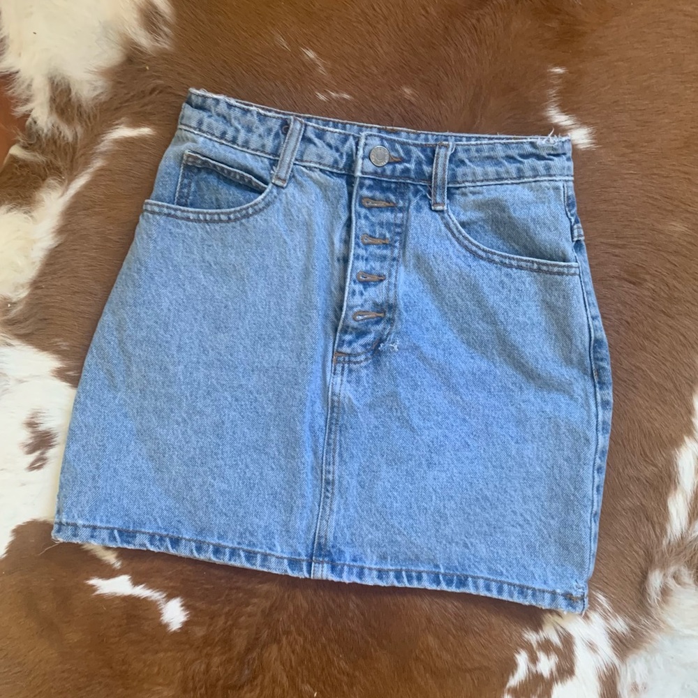 Denim mini skirt